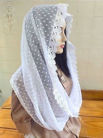Véu Católico para Missa Modelo Infinity Luxo