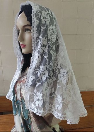 Véu tradicional Oval Rosa Mystica