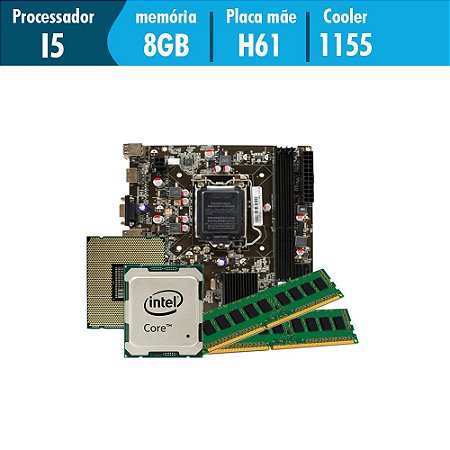 Kit Upgrade Gamer Megatumii Intel i5 Memória 8gb e Cooler