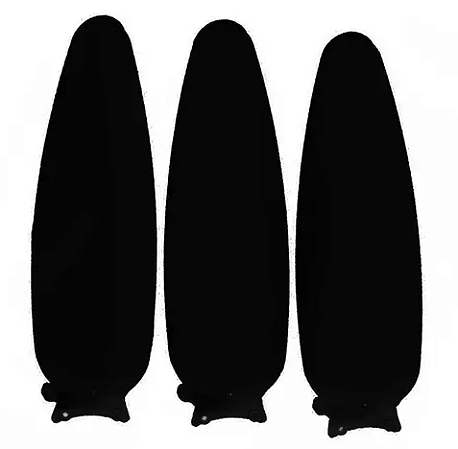 Conjunto 3 pas plasticas preto | Ventilador teto Ventisol