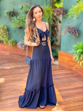 vestido regata longo