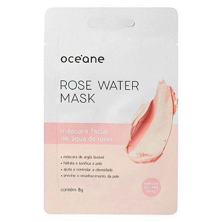 Máscara Facial Hidratante Rose Water Mask - Océane