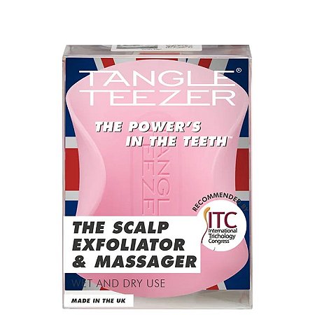 Escova para Cabelo Scalp Exfoliator Pink - Tangle Teezer