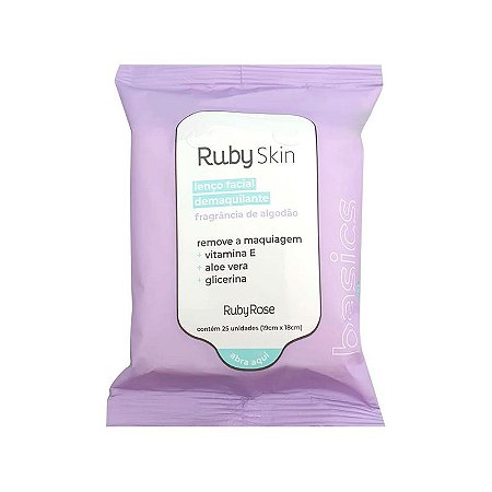 Lenço Demaquilante Ruby Skin HB203 Ruby Rose