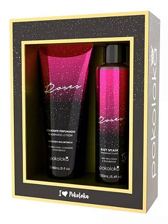 Kit Hidratante + Body Splash Roses 240ml - Pokoloka