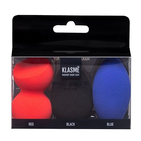 Kit de Esponjas Klasmé Red Black Blue 3pçs