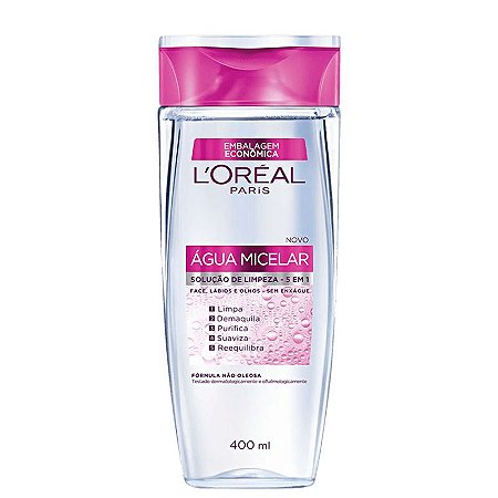 Água Micelar Solução de Limpeza 5 em 1 400ml - LOréal