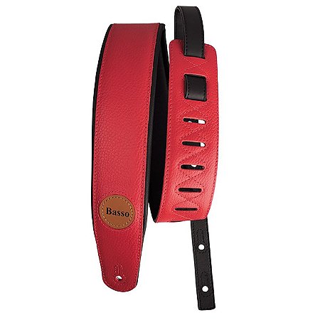 Correia para Violão Guitarra Baixo Basso - Vermelha