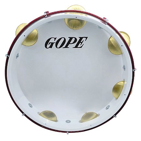 Pandeiro Gope Profissional Cristal SL 11'' Branco Cereja