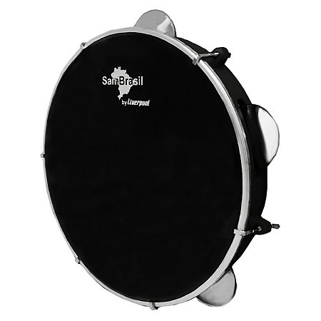 Pandeiro Sambrasil Standard - 10' Preto com Pele Preta
