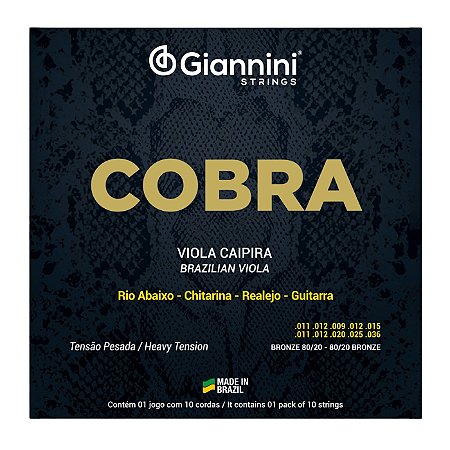 Jogo De Cordas Giannini Viola Bronze 80/20 Rio Abaixo Cv82H