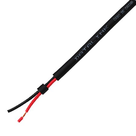 Cabo em rolo para Caixa acustica 2x1,0mm 2 vias 350v preto Datalink
