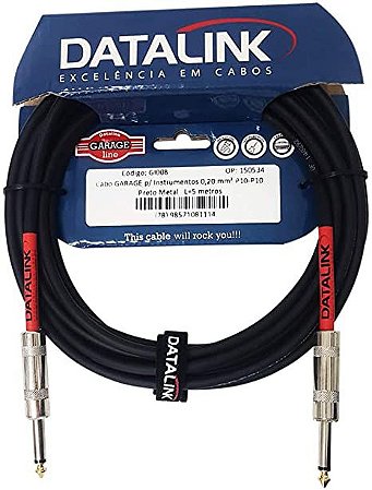 Cabo P/ Instrumentos 5Mt 0,20Mm P10-P10L Pt Garage