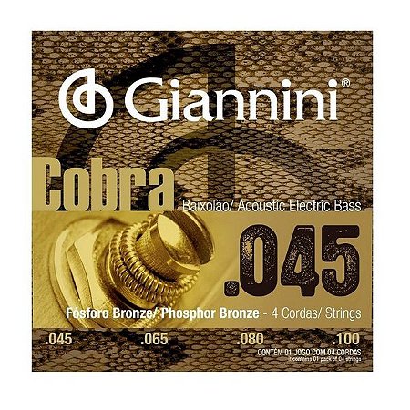 ENCORD. BAIXO BRONZE FOSFOROSO 0.045 GIANNINI COBRA