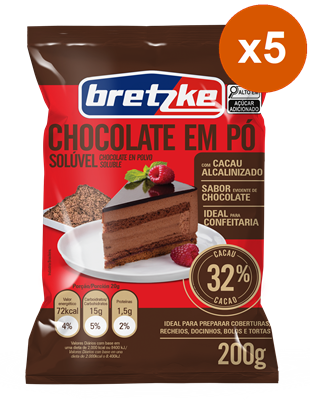 Chocolate Po Bretzke Pacote 5x200g