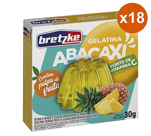 Gelatina Po Bretzke Abacaxi 18x30g
