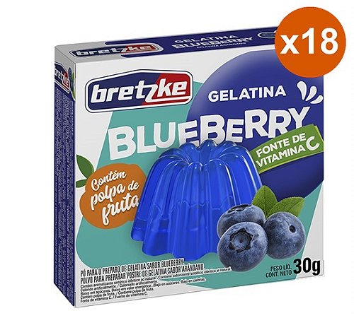 Gelatina Po Bretzke Blue Berry 18x30g