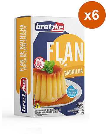 Po Flan Bretzke Baunilha c/Calda Caramelo 3x160g