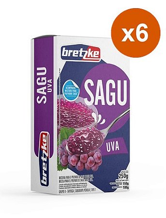 Sagu Aromatizado Bretzke Uva 6x250g