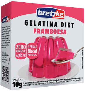 Gelatina Po Diet Bretzke Framboesa 9x10g