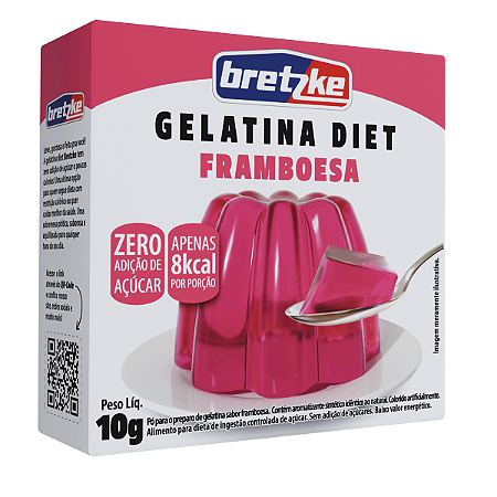 Gelatina Po Diet Bretzke Framboesa 9x10g