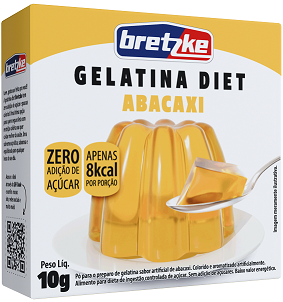 Gelatina Po Diet Bretzke Abacaxi 9x10g