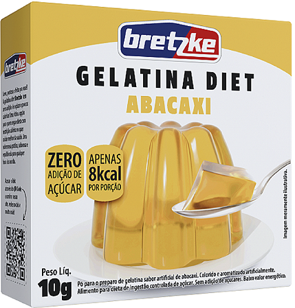 Gelatina Po Diet Bretzke Abacaxi 9x10g