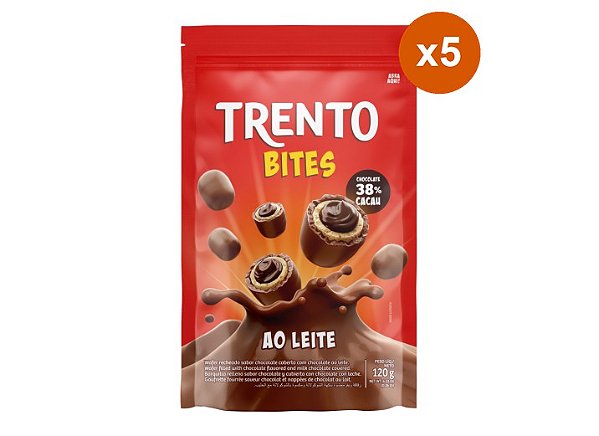 Trento Bites Pouch ao Leite 5x120g