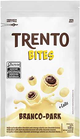 Trento Bites Pouch Chocolate Branco 5x120g
