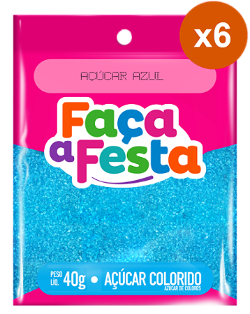 Acucar Colorido Azul Sache 06x40g