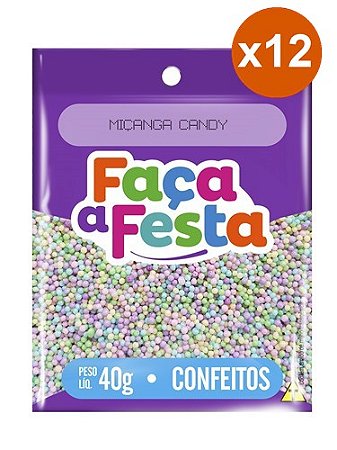 Confeito Micanga Candy Sache 12x40g