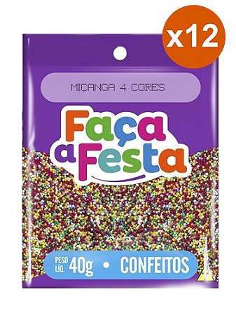 Confeito Micanga Sache 12x40g