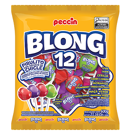 Pirulito Blong 12 Sortido 600g