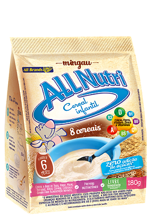 Mingau Allnutri 8 Cereais S/Açucar 6x180g