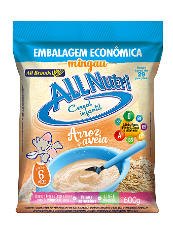 Mingau Allnutri Arroz Aveia 6x600g