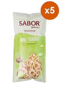 ROSCA DE POLVILHO SABOR MULTIGRAOS VEGANO 5X60g