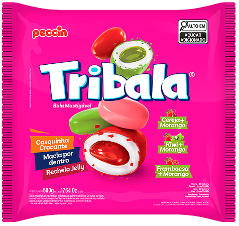 Bala Tribala Sort Morango 500g