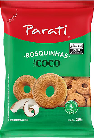 Biscoito Rosca Parati Coco 8x250g