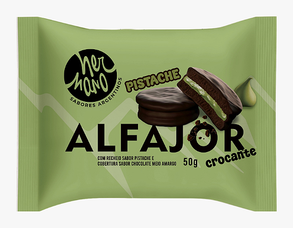 Alfajor Hermano  Pistache 12X50g