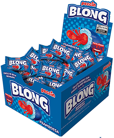 Chicle Blong Blue com 40 unidades