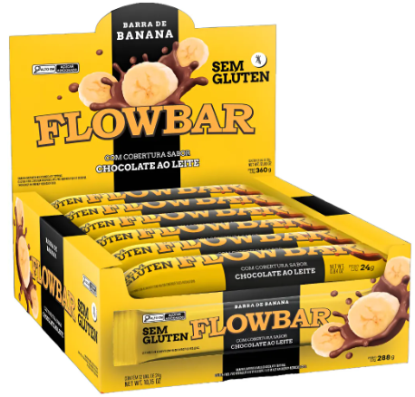 Barra de Banana Flowbar ao Leite 24x24g