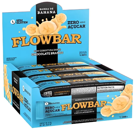 Barra de Banana Flowbar Zero Aç Choc Branco 24x24g