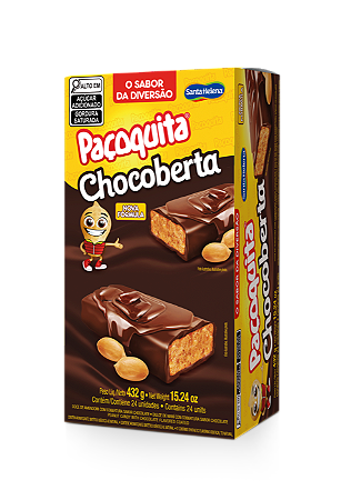 Pacoquita Quad Coberta c/ Chocolate 24x18g