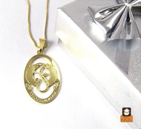 Colar Fonoaudiologia - Folheado a Ouro