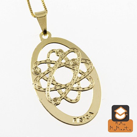 Colar Física - Folheado a Ouro