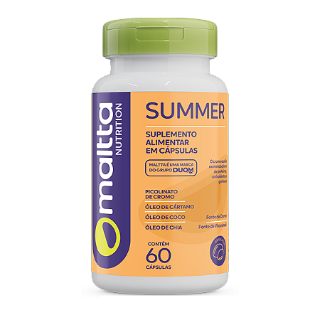 Summer 1000mg - Óleo de Cártamo, Chia, Coco e Cromo 60 capsulas Maltta