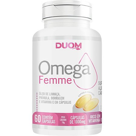 Omega Femme- Linhaça, Borragem e Primula - 60caps Duom