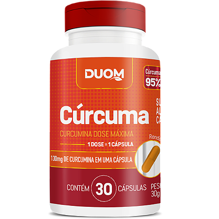 Cúrcuma - Curcumina dose máxima 30 caps Duom