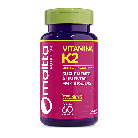 Vitamina K2 - Menaquinona 7 (MK7) - 60 caps Maltta