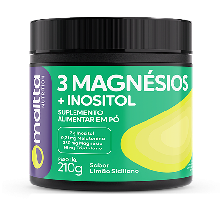 3 Magnésios Inositol 210g Sabor Limão Siciliano